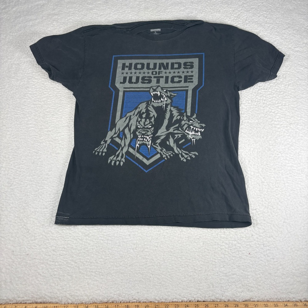 WWE Authentic The Shield Hounds of Justice Shirt Men's Size Large Black T-Shirt